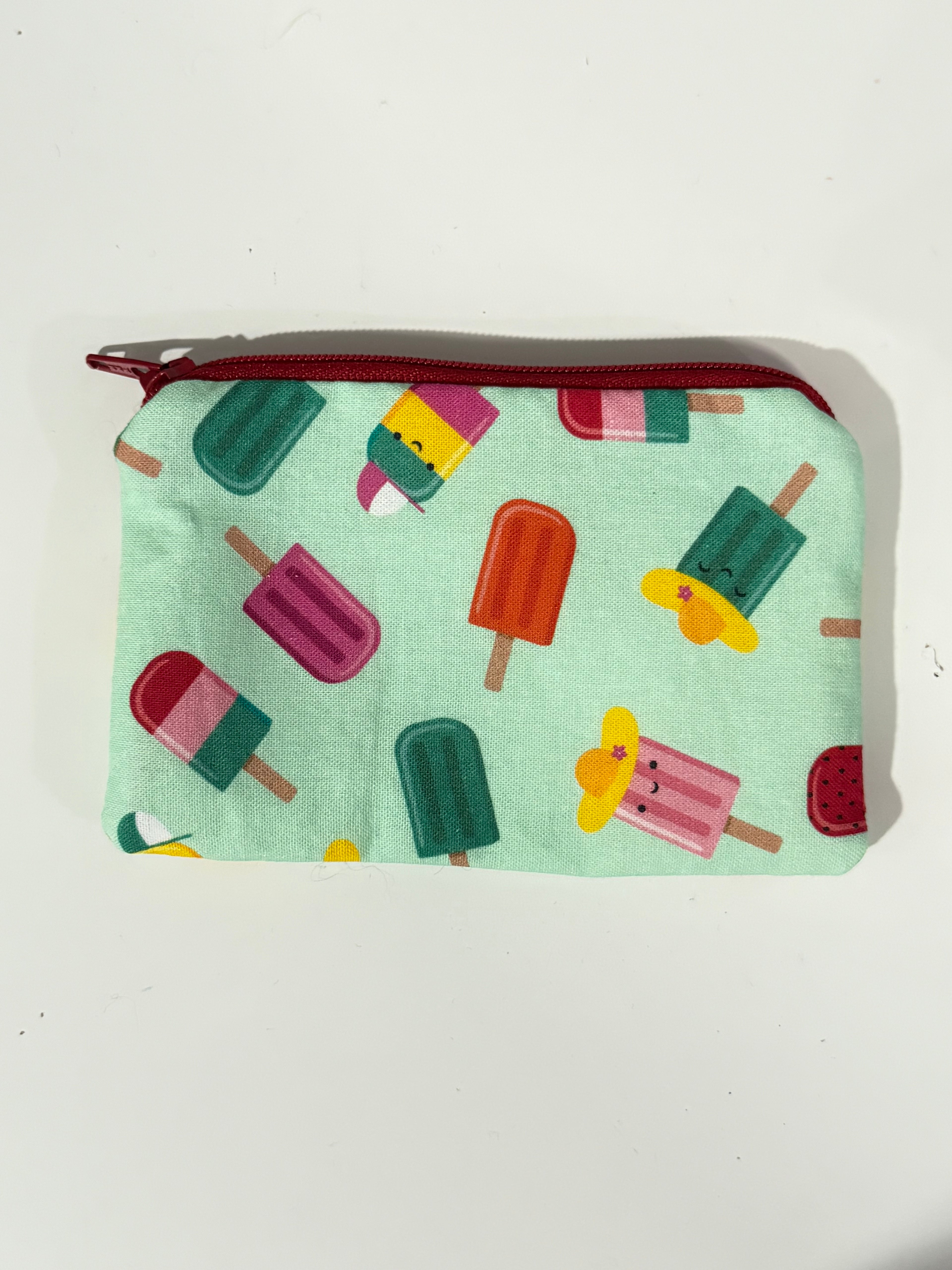 Popsicle printed mini zipper bag