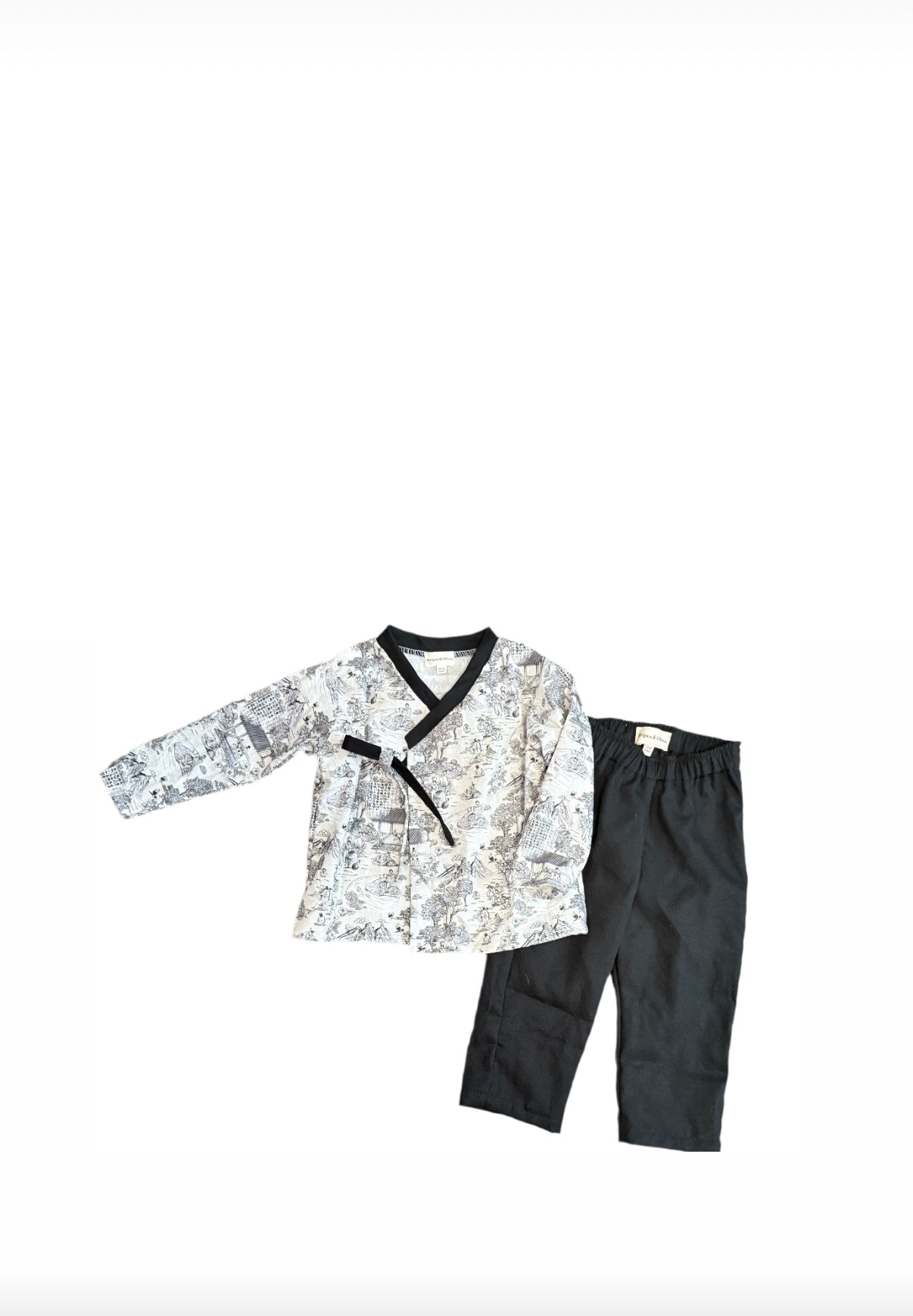 Modern hanbok top and pants set