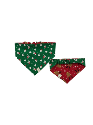 Christmas bandanas reversible