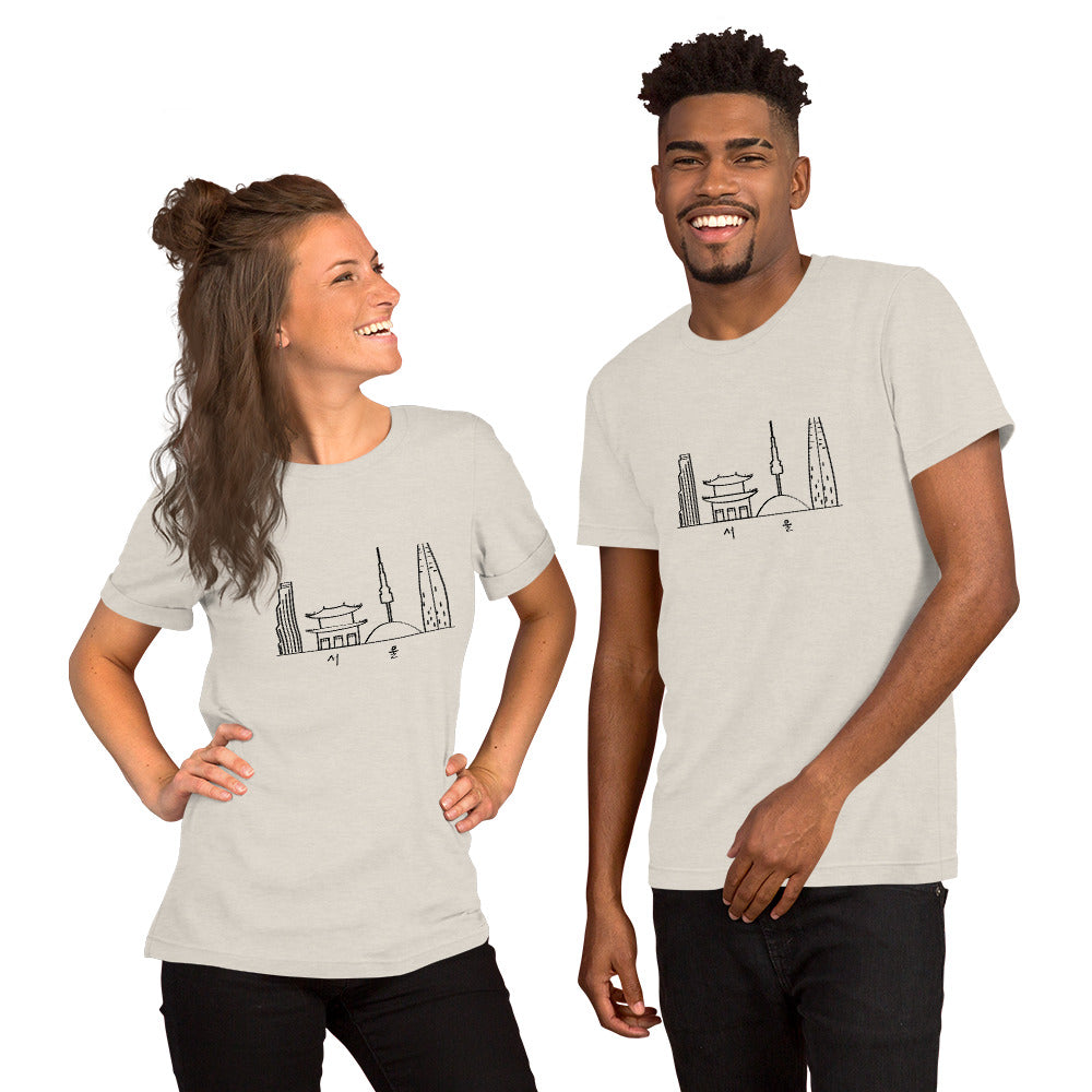 Seoul skyline t-shirt (blk)